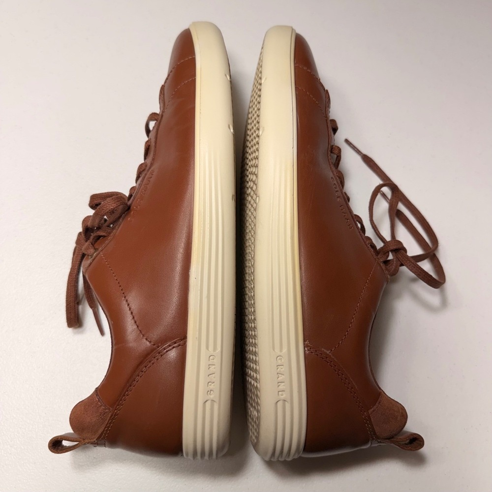 Cole Haan Grand Crosscourt Leather Sneakers Brown British Tan C36924 Mens 9 M - Picture 8 of 12